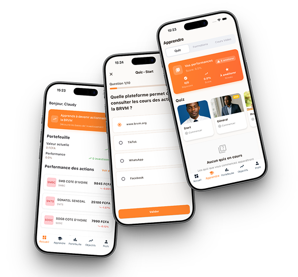 Interface de l’app Probedou